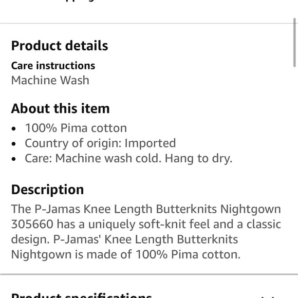 P.jamas Butterknit Nightgown - Picture 5 of 6